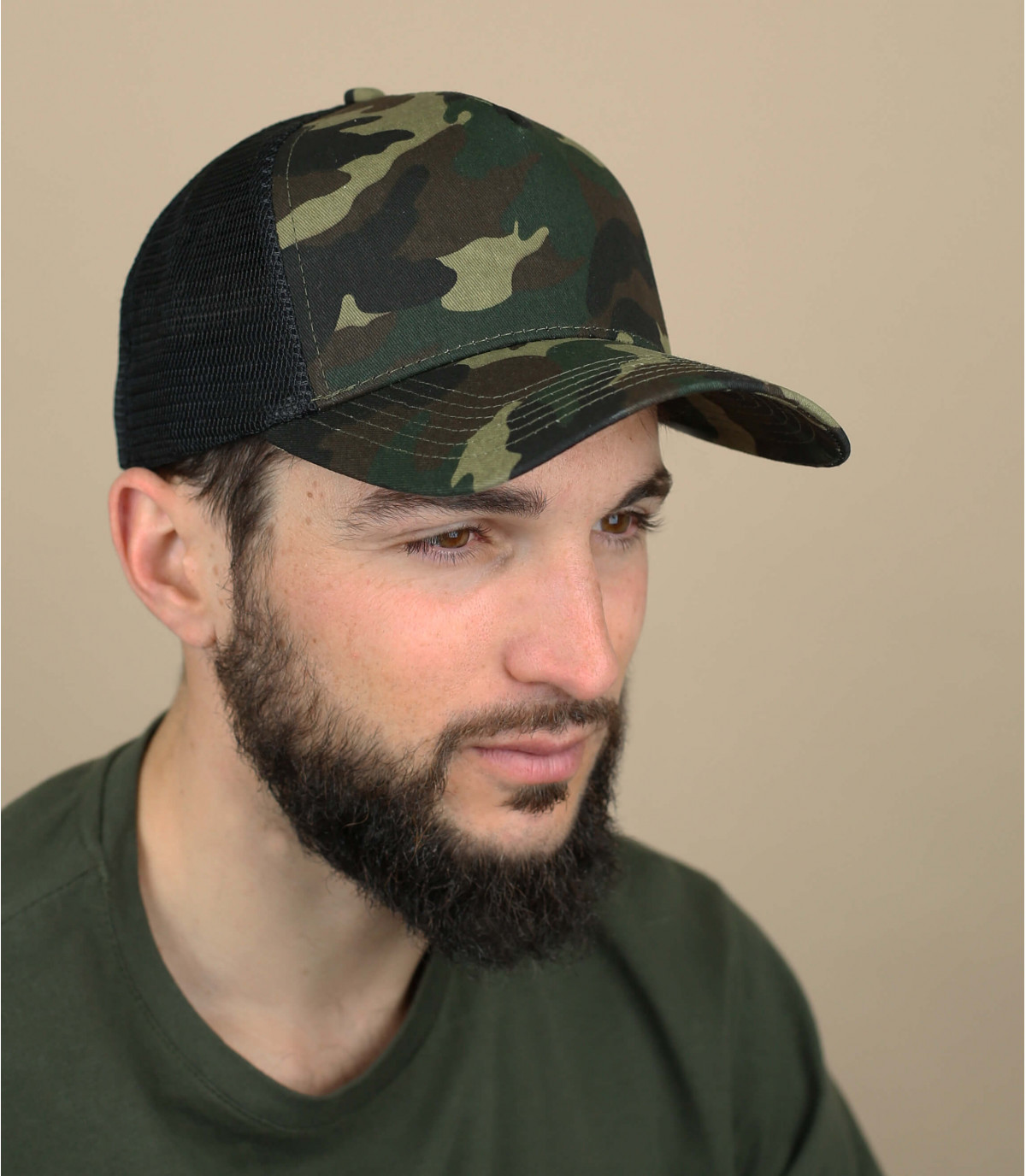 Trucker blank black camo