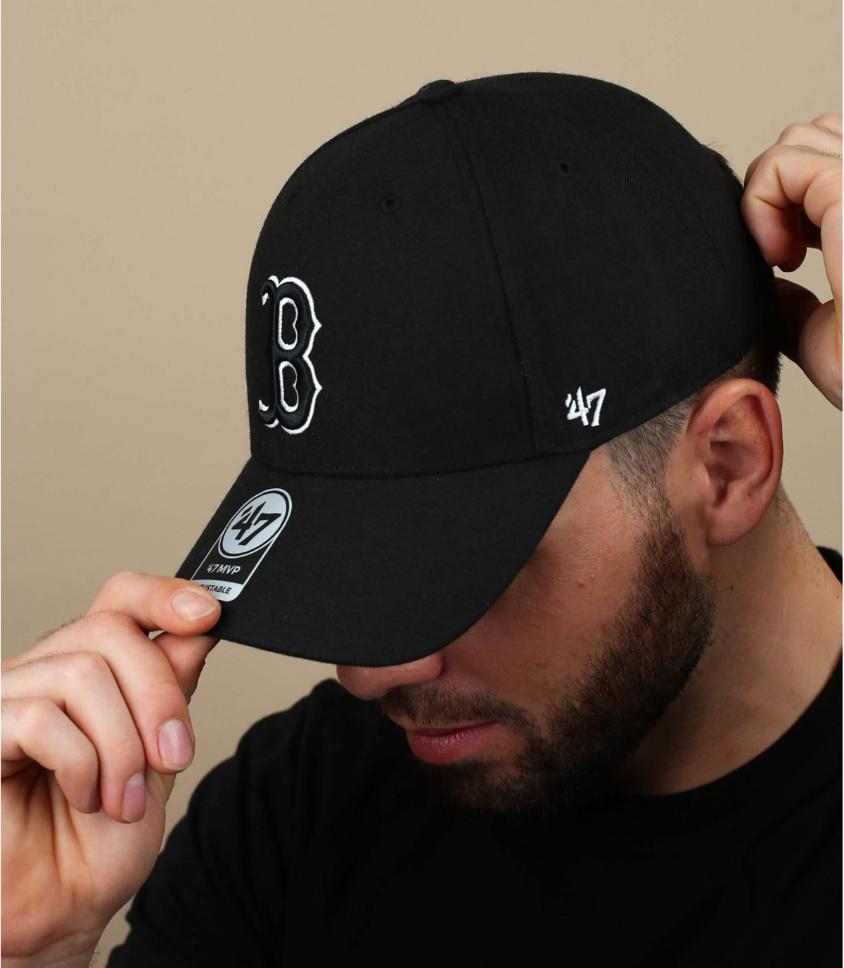MVP Boston Snapback black white