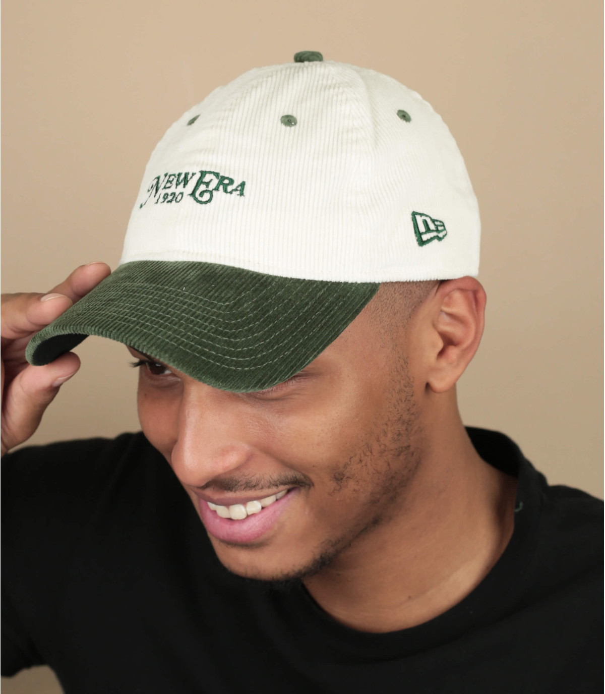 beige : Cord 9Twenty Cap - stone Baseball Era New grün Headict Cap green und Gerippte Contrast